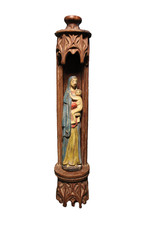 Scultura Madonna in legno del