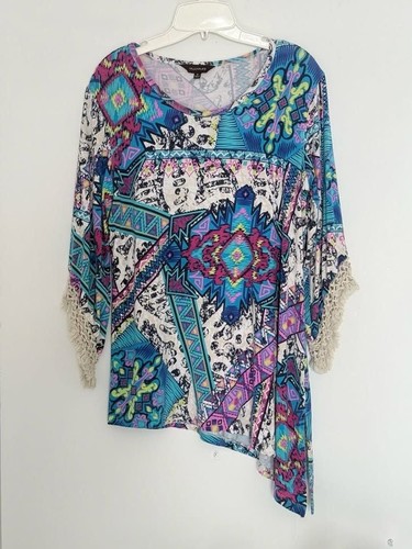 Top tunica vibrante boho