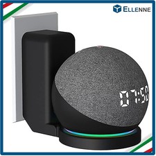 SUPPORTO DA MURO ECHO DOT (4-5 GENERAZIONE) SALVASPAZIO DA PARETE NO CAVI - NERO