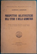 EINSTEIN, PROSPETTIVE RELATIVISTICHE DELL'ETERE E DELLA GEOMETRIA 1 ED ITAL 1922