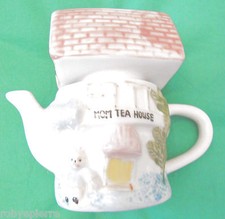 Mini Teiera Casa rara da collezione MOM TEA HOUSE in ceramica con coniglio 