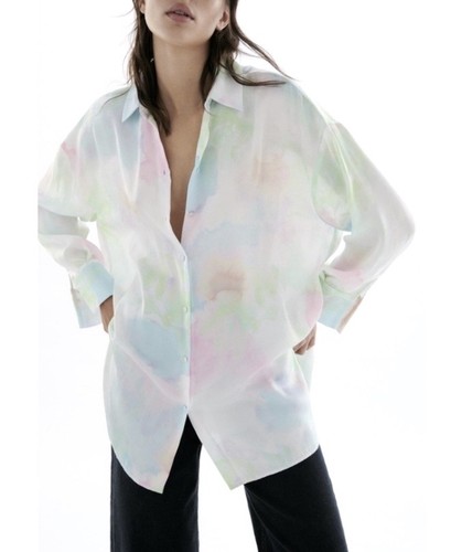 Camicia blusa zara tie - camicia, dye
