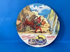 PUBBLICITA' DISCO CARTONATO FORMAGGIO CAMOSCIO  EMMENTHAL SVIZZERO VINTAGE.