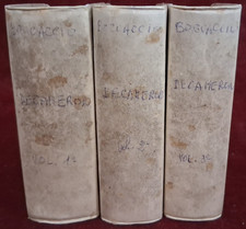 IL DECAMERON di MESSER GIOVANNI BOCCACCI - 3 volumi - G. BARBERA 1881