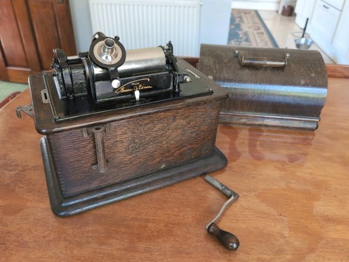 Thomas edison phonograph with - thomas,