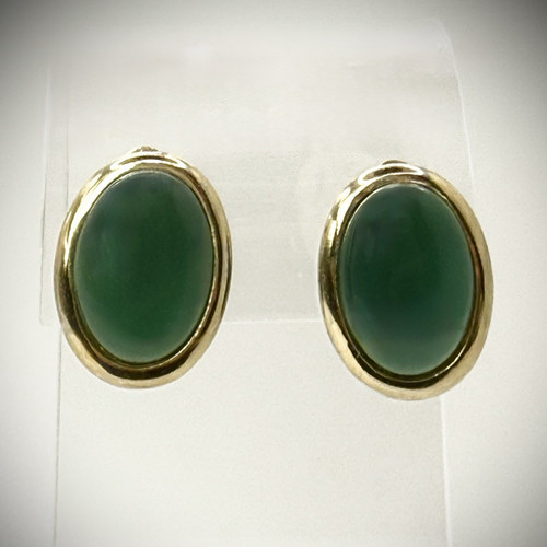 Orecchini clip vintage giada - a,