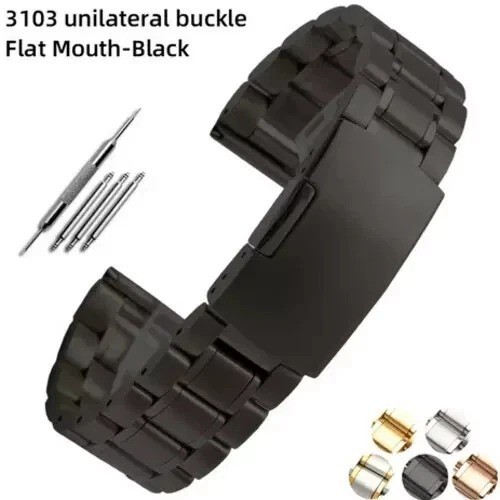 Bracciale cinturino nero 18mm