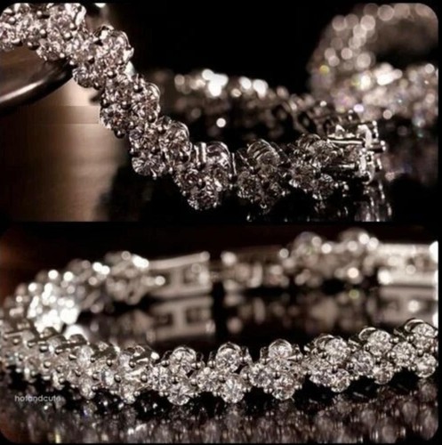 Bracciale tennis oro - bianco, 18