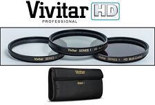 3-Pc HD UV Polarizer & FLD Filter Kit For Canon XC10 XC15 XF400 XF405 Vixia GX10