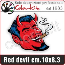 Adesivo diavolo rosso con