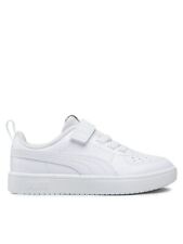SCARPE PUMA RICKIE AC+INF 384314 01 BIANCO WHITE BAMBINO SNEAKERS ORIGINALI PELL