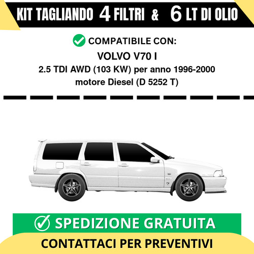 Tagliando per volvo v70 - per,