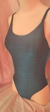 Costume Da Bagno Intero Lamé Blu Intenso Taglia 40 S