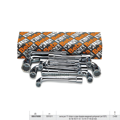 Set chiavi pipa doppie - 11,