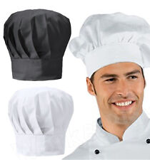 Cappello Scuola  Chef Regolabile Divisa Cuoco Bianco Nero Ristorante Cucina AS