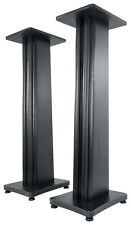 (2) Rockville SS36B supporti per altoparlanti 36" venatura legno nero adatti a KEF LSX2SW
