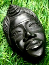 Scultura Viso Africano Legno