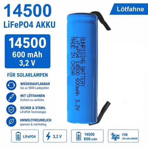 Ifr 14500 600mah - 14500, con