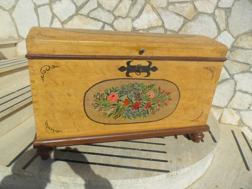 Cassapanca tirolese dipinta - tirolese,