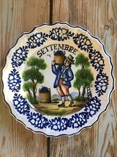 Piatto Da Parete Ceramica Settembre Dipinto A Mano Bassano