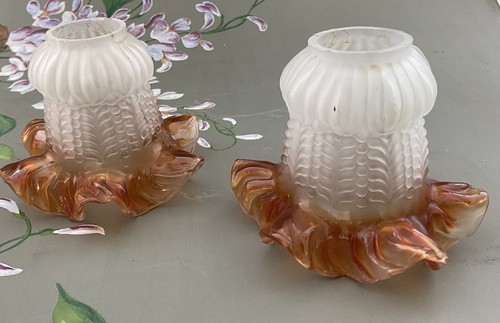 Coppia lampadari vintage vetro