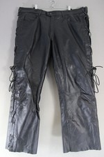 JEANS BIKER SKINTAN PELLE NERO