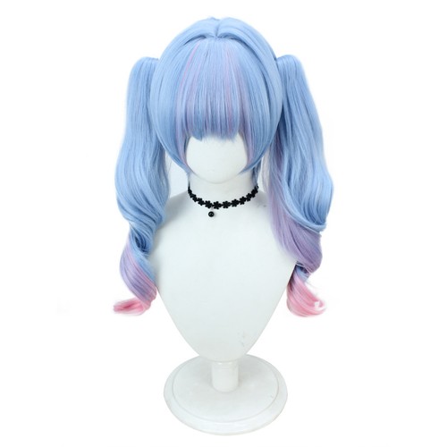 Parrucca donna capelli azzurri