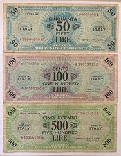 ITALIA 3pz. lotto 50-100-500
