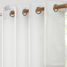Linen curtains with eyelets