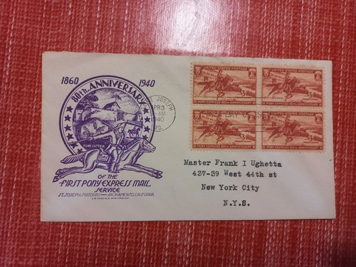 Fdc usa 1940 pony express - fdc,