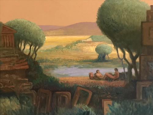 Dipinto olio tela john - dipinto,