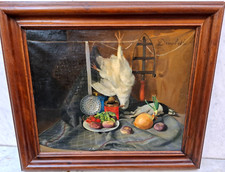 PITTORE-WALTER BENOLDI -PARMA-1914-1985 'NATURA MORTA CON CACCIAGIONE'