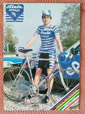 GIANNI BUGNO ATALA OFMEGA ROOKIE 1985 CARTOLINA CICLISMO POSTCARD CARTE CYCLISME