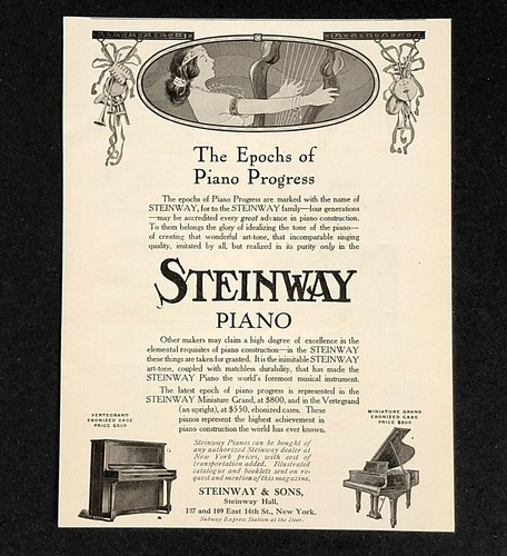 1908 steinway pianoforte - steinway,