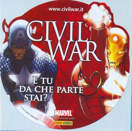 Adesivo promozionale civil war - adesivo,