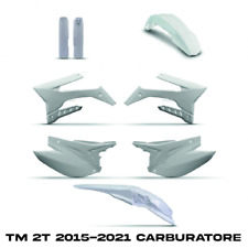 KIT PLASTICHE TM 2T CARBURATORE 2015-2021 BIANCHE ENDURO MOTARD carene