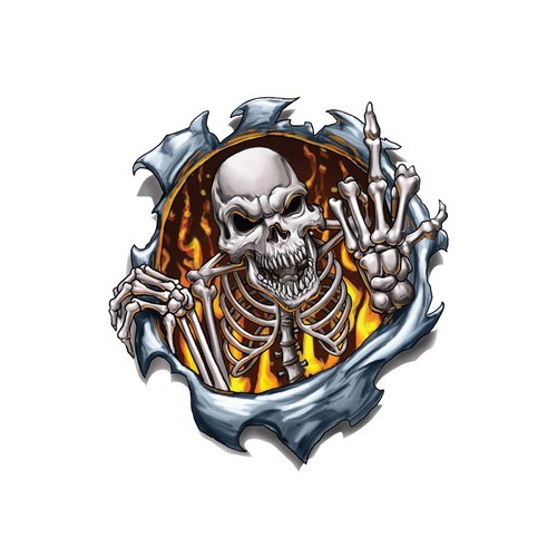 Lethal threat adesivo teschio - threat,