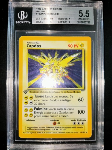 Pokemon zapdos holo prima - zapdos,