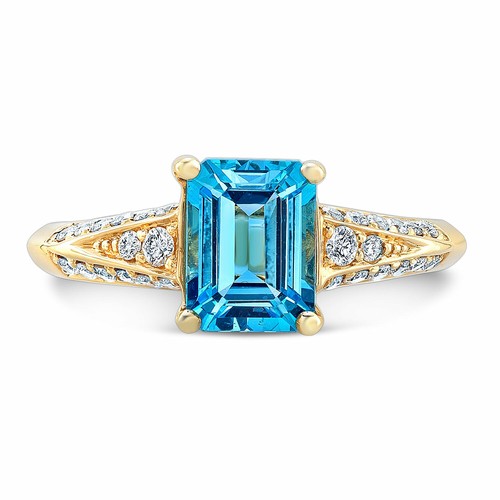 Svizzero blu topazio - topazio, anello