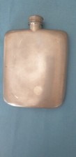 antica borraccia fiaschetta inglese viaggio fine 800 metallo pesante punzonata