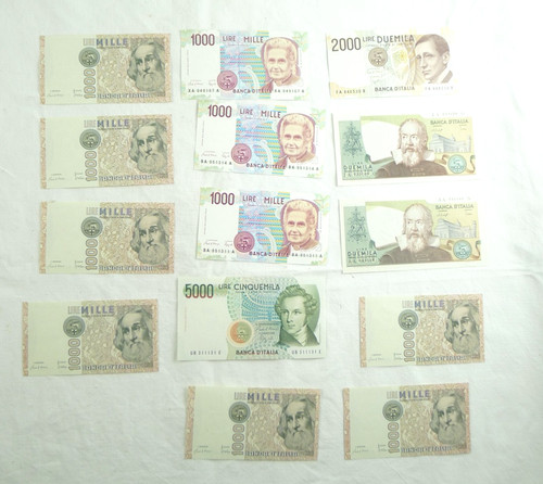 Lotto vecchie banconote lire - banconote,