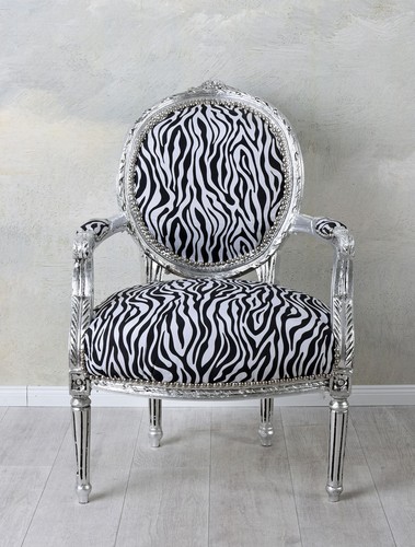Poltrona stile barocco zebra - stile,