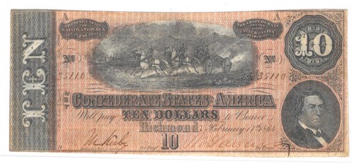 1864 10 confederata - 1864,