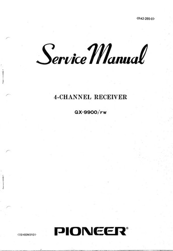 Manuale servizio pioneer - manuale,