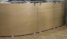 Bancone reception arredo negozio area vendita ufficio studio con vetro  Acero