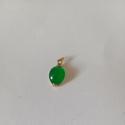 Ciondolo giada verde goccia - ciondolo,