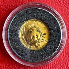 1/20 Uncia D'oro Moneta / 20 Yuan Cina 2003 St / Panda
