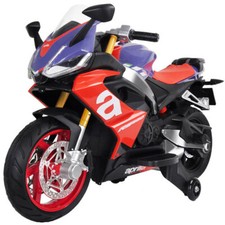 Moto elettrica per bambini Aprilia RS666 12V Motocicletta bimbo luci suoni