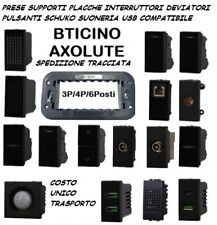 BTICINO Compatibile AXOLUTE NERA Frutti Presa Schuko deviatore pulsante placca