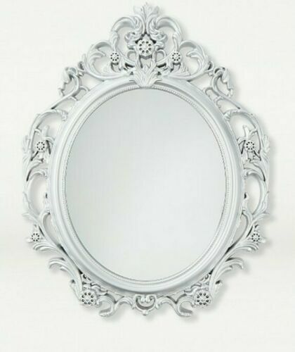 Specchio decorato argento